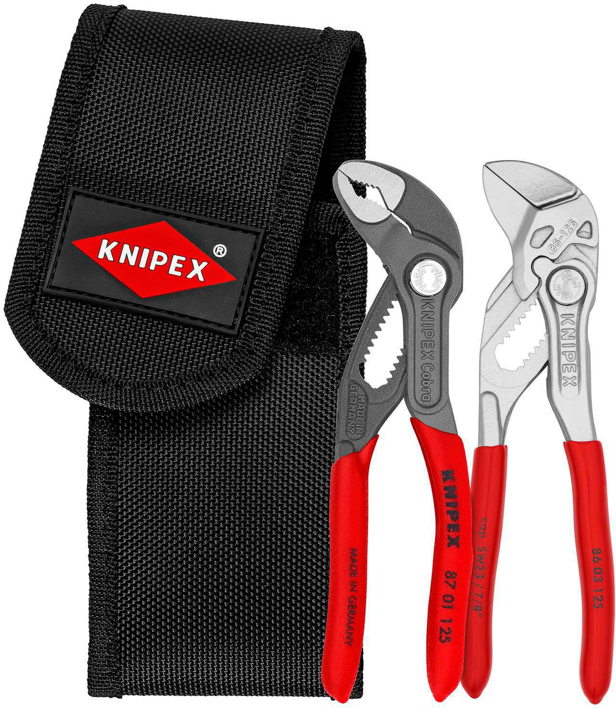 KNIPEX Werkzeugtasche Mini 2-teilig mit Wasserpumpenzange und Zangenschlüssel