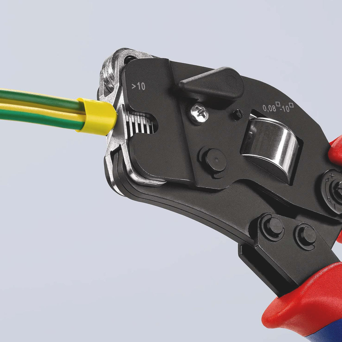 KNIPEX Crimpzange 190 mm für Aderendhülsen 0,08-10+16 mm² selbsteinstellend