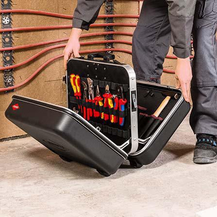 KNIPEX Werkzeugsortiment Big Twin Move Elektro 63-tlg. im Hartschalenkoffer für Elektriker