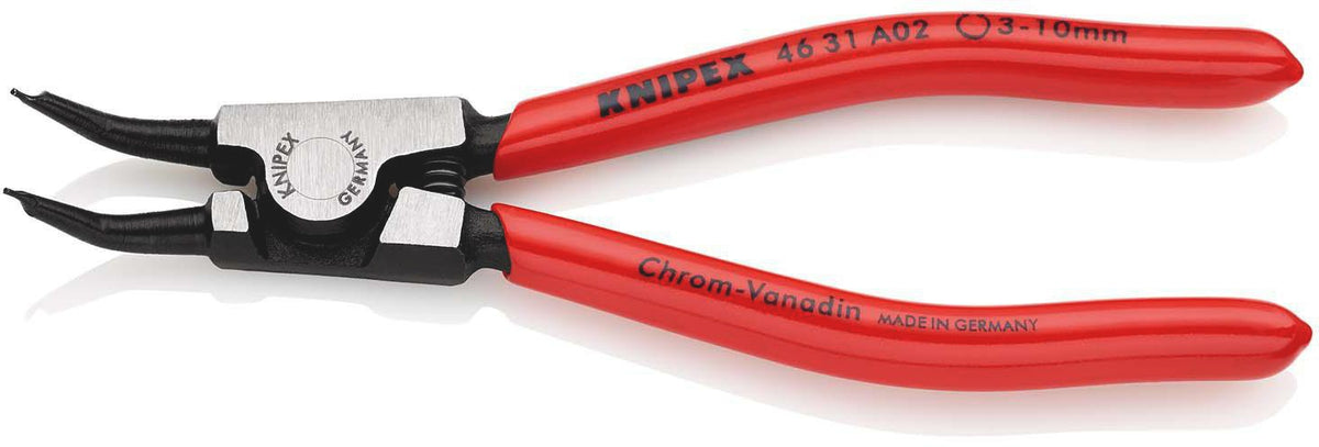 KNIPEX Sicherungsringzange A 02 für Wellen Ø 3-10 mm – 45° gewinkelte Spitzen, DIN 5254 B