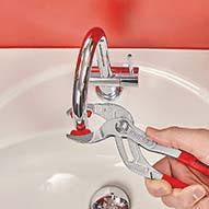 KNIPEX Syphon-/Connectorenzange L.250mm Spann-W.25-80mm schwarz atramentiert
