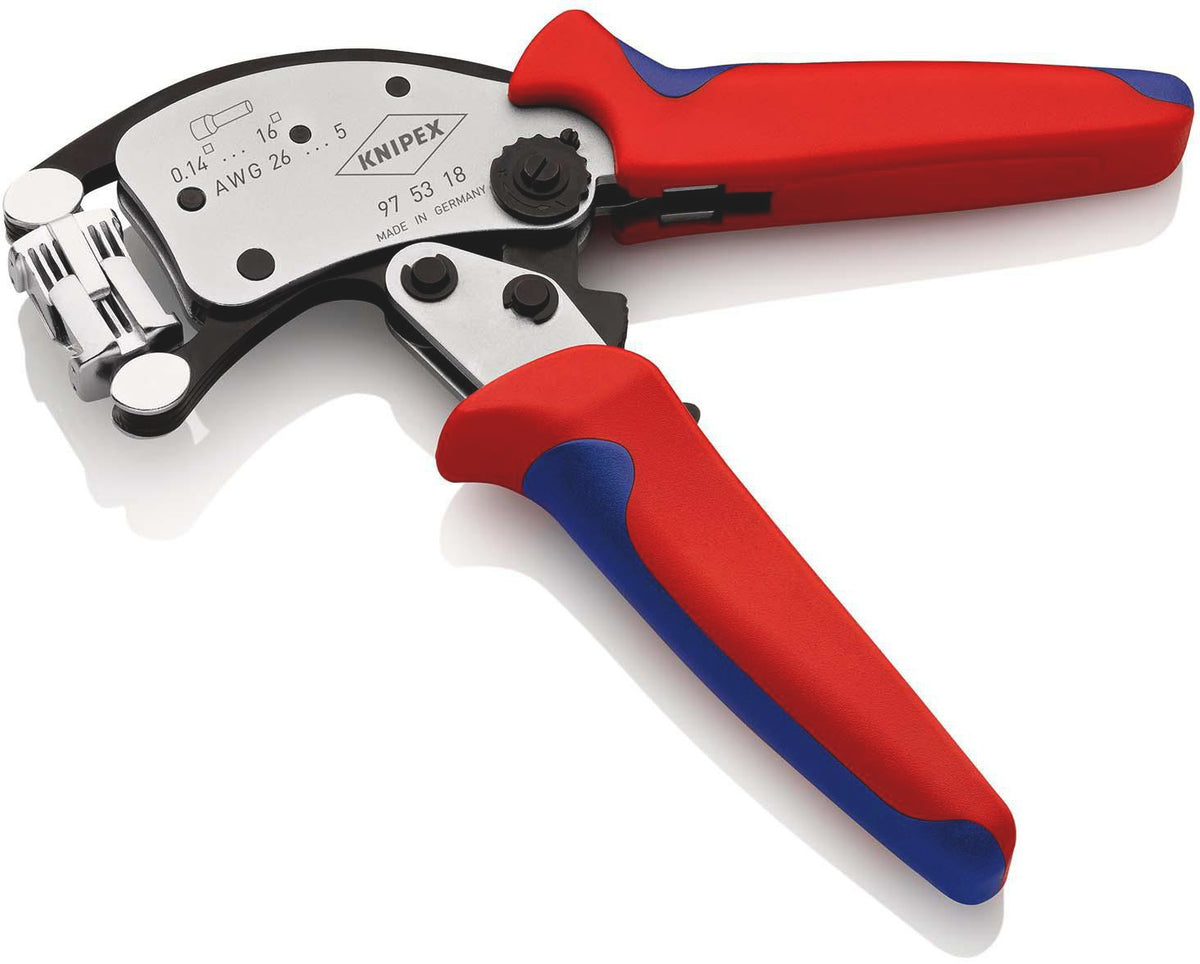 KNIPEX Crimpzange Twistor16 – Selbsteinstellend, 0,14–16 mm², 200 mm, brüniert