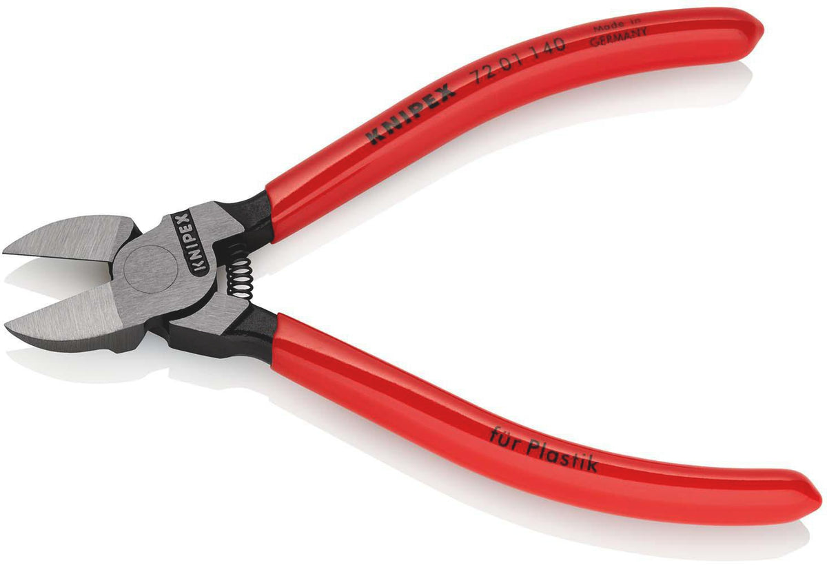 KNIPEX Seitenschneider für Kunststoffe 180 mm mit Kunststoffüberzug und Öffnungsfeder