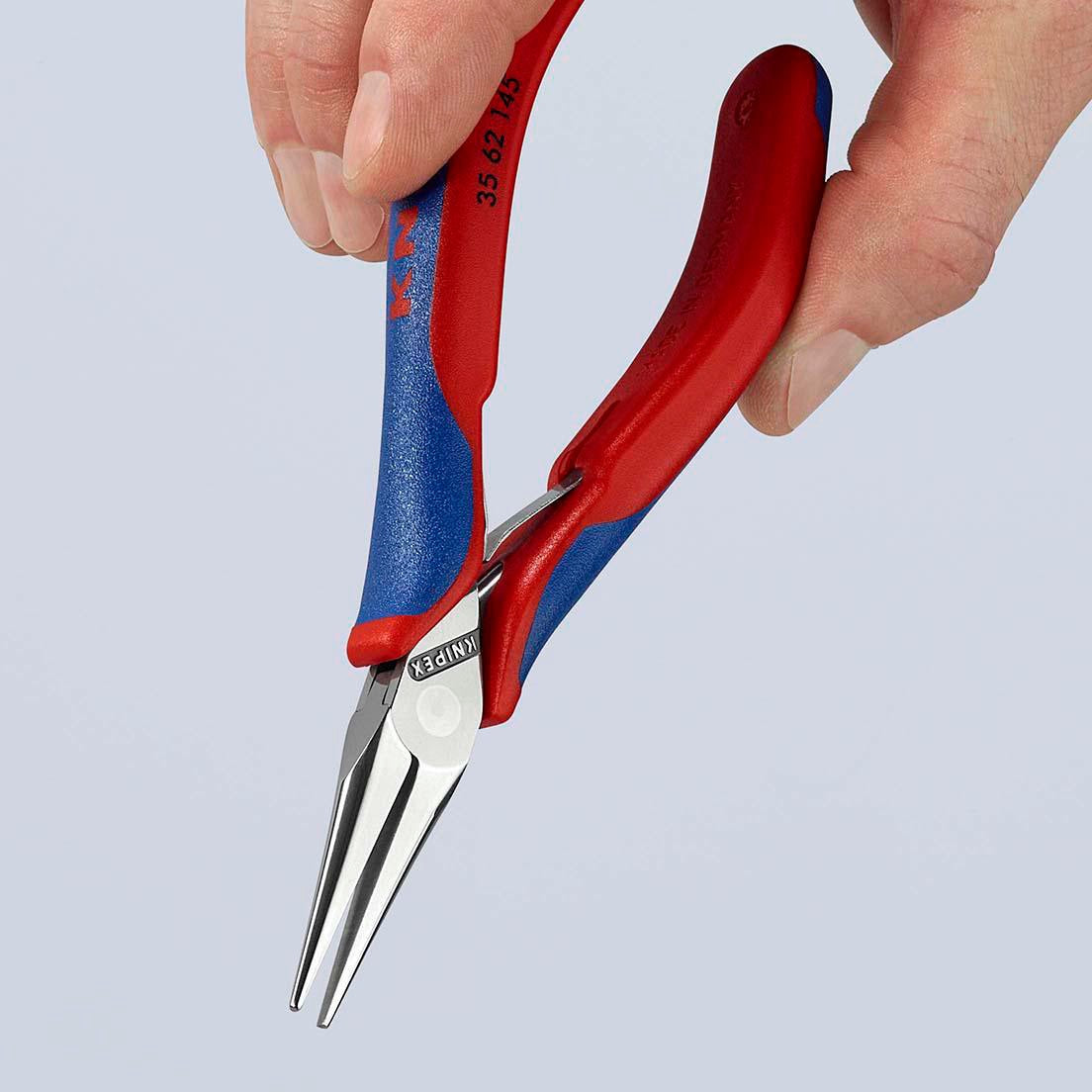 KNIPEX Elektronik-Greifzange 115 mm mit flachbreiten Backen und Kunststoffüberzug