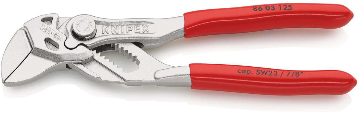 KNIPEX Zangenschlüssel 400 mm – Spannweite 85 mm, verchromt, mit Kunststoffüberzug