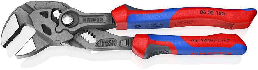 KNIPEX Zangenschlüssel 250 mm, Spannweite 52 mm, mit Kunststoffüberzug und Einstellskala