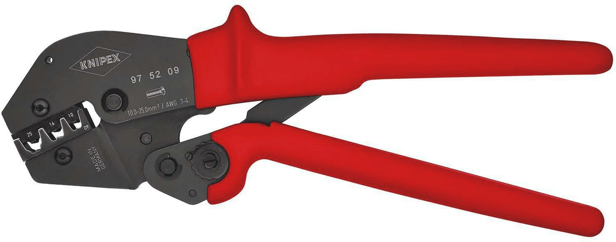 KNIPEX Crimpzange 250 mm für isolierte und unisolierte Aderendhülsen 0,25–6 mm²