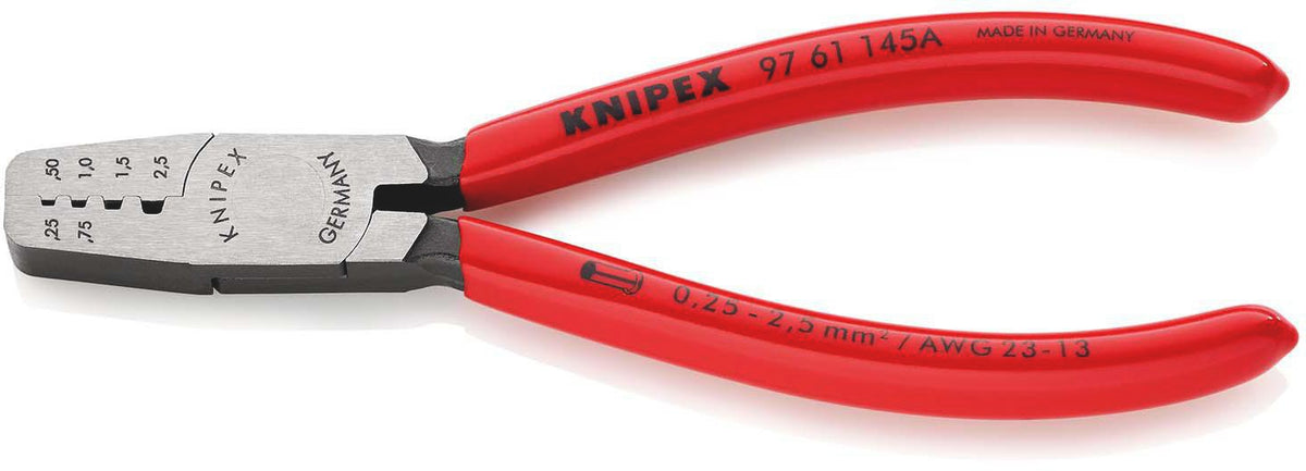 KNIPEX Aderendhülsenzange 145 mm für 0,25–2,5 mm² – Vanadin-Elektrostahl, poliert