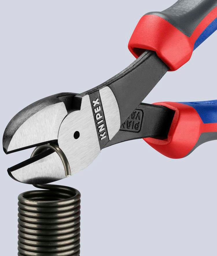 KNIPEX Kraftseitenschneider 140 mm, poliert, Form 0, Mehrkomponenten-Hüllen – 20 % Kraftersparnis