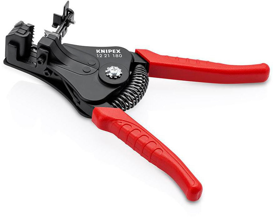 KNIPEX Abisolierzange 180 mm mit Formmessern und Öffnungsfeder – Schwarz lackiert