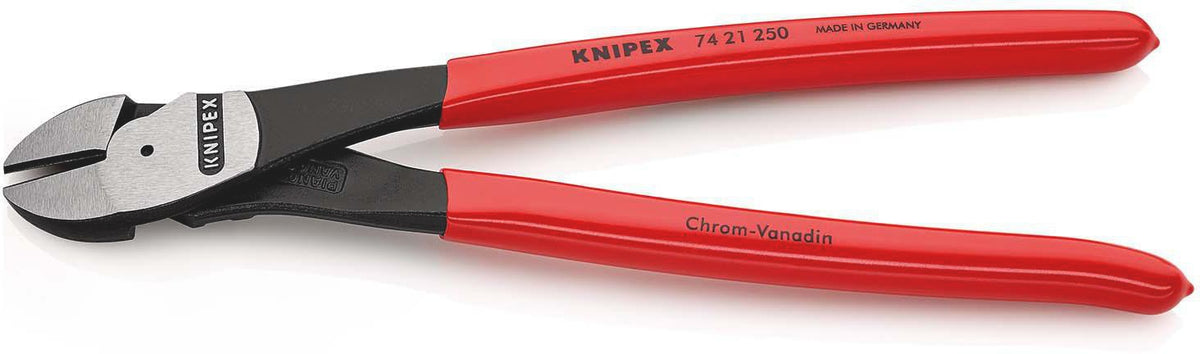 KNIPEX Kraftseitenschneider 200 mm Form 2 mit 20 % Kraftersparnis und Kunststoffüberzug