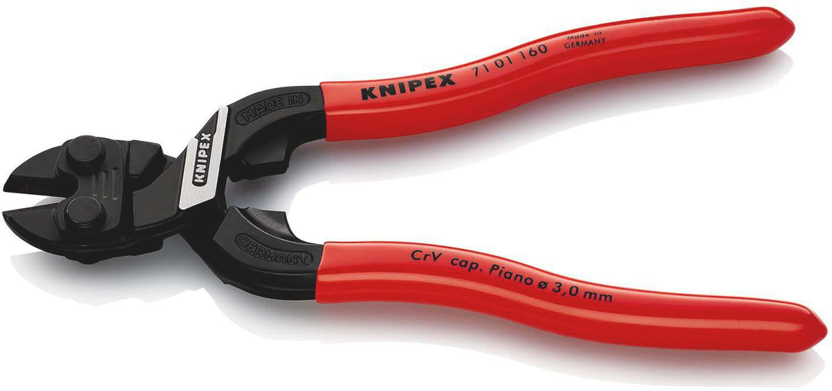 KNIPEX CoBolt® Kompaktbolzenschneider 160 mm – 60 % Kraftersparnis, mit Aussparung