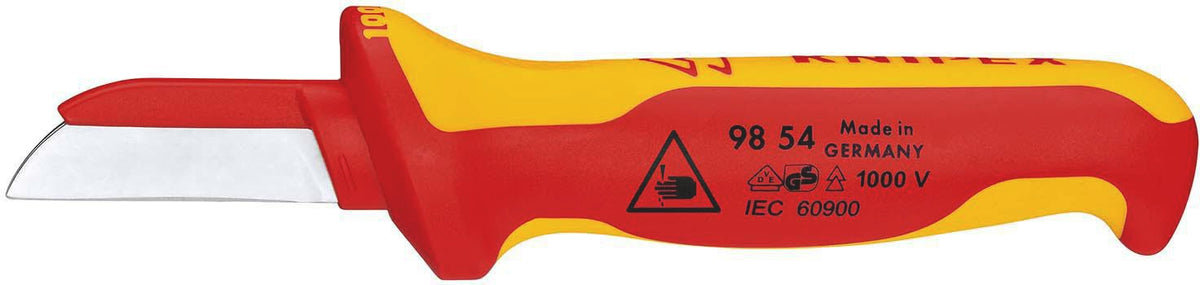 KNIPEX Kabelmesser 190 mm VDE-isoliert bis 1000 V mit Mehrkomponentengriff