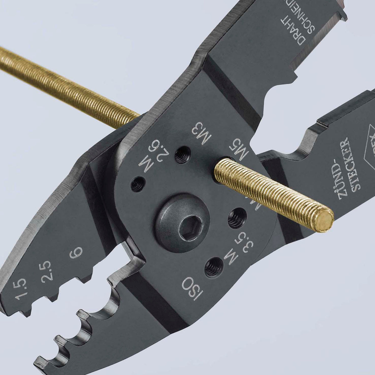 KNIPEX Crimpzange 240 mm für isolierte und unisolierte Kabelschuhe