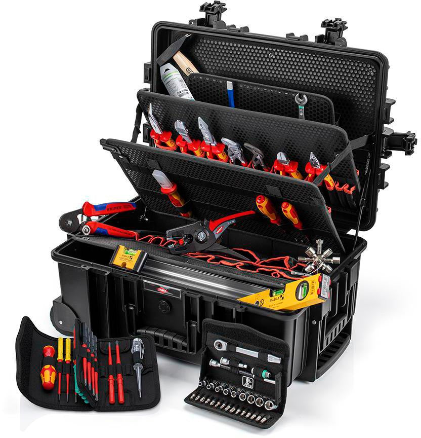KNIPEX Werkzeugkoffer Robust45 Move 66-tlg. – Schlagfester Profi-Koffer für Elektriker