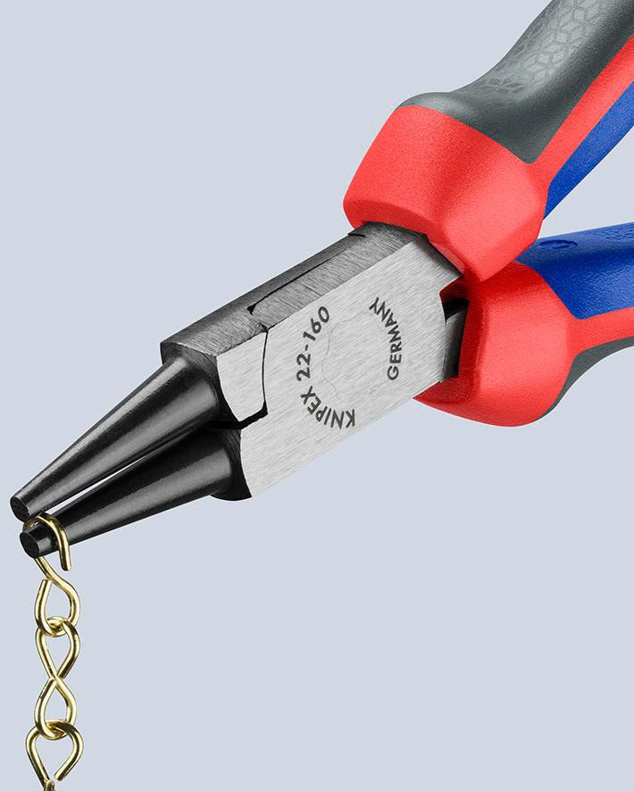 KNIPEX Rundzange 140 mm mit poliertem Kopf und Kunststoffüberzug – Präzise Drahtösen biegen