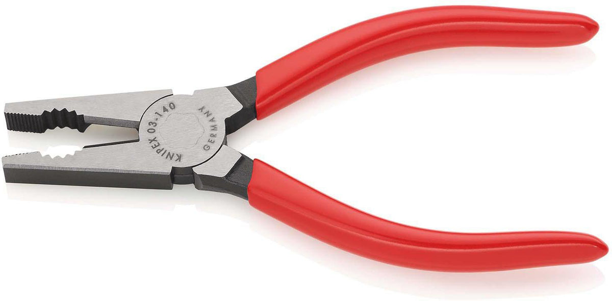 KNIPEX Kombizange 140 mm poliert mit Kunststoffüberzug – präzise Schneiden für Flach- und Rundmaterial