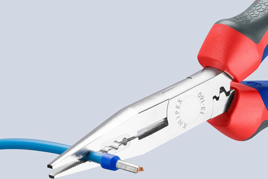 KNIPEX Verdrahtungszange 160 mm für 0,5-0,75/1,5/2,5 mm², verchromt, Comfort-Griff