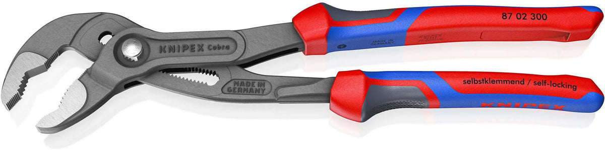 KNIPEX Cobra® Wasserpumpenzange 180 mm – Selbstklemmend, 18 Einstellpositionen, Comfort-Griff