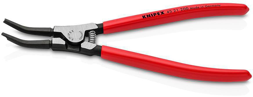 KNIPEX Montagezange 220 mm, 30° gewinkelt, brüniert – für gerade Sprengringe