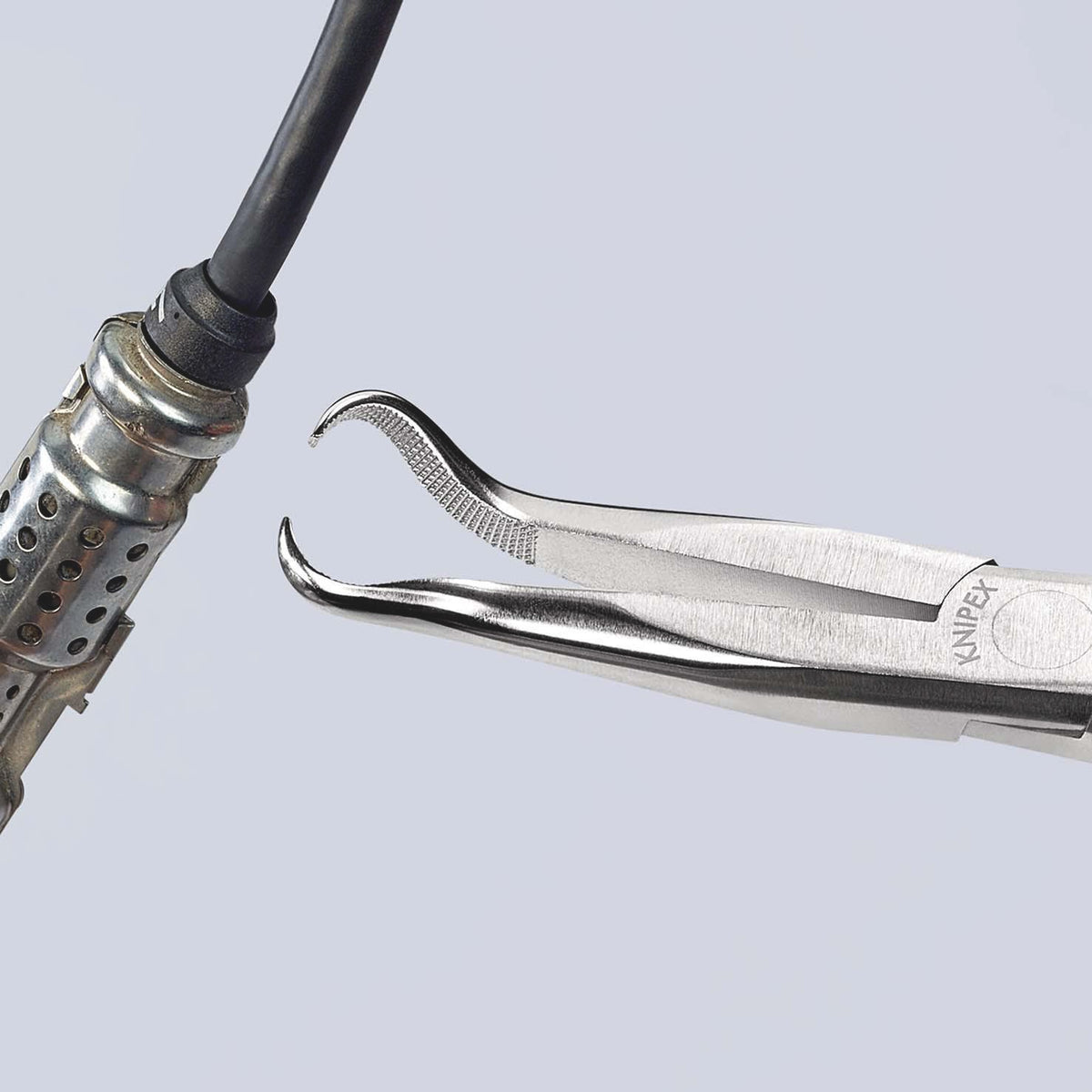 KNIPEX Mechanikerzange L.200mm Form 2 40° gewinkelt Comfort-Griff verchromt