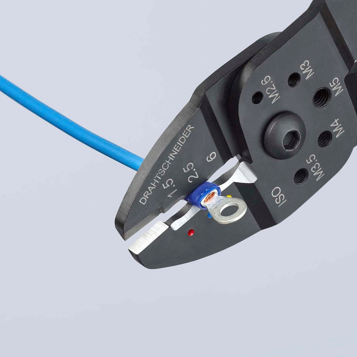 KNIPEX Crimpzange 240 mm für isolierte und unisolierte Kabelschuhe