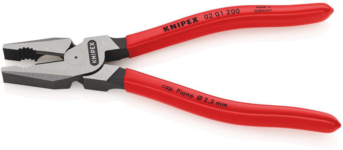 KNIPEX Kraftkombizange 180 mm mit Comfort-Griff – 35 % Kraftersparnis, poliert