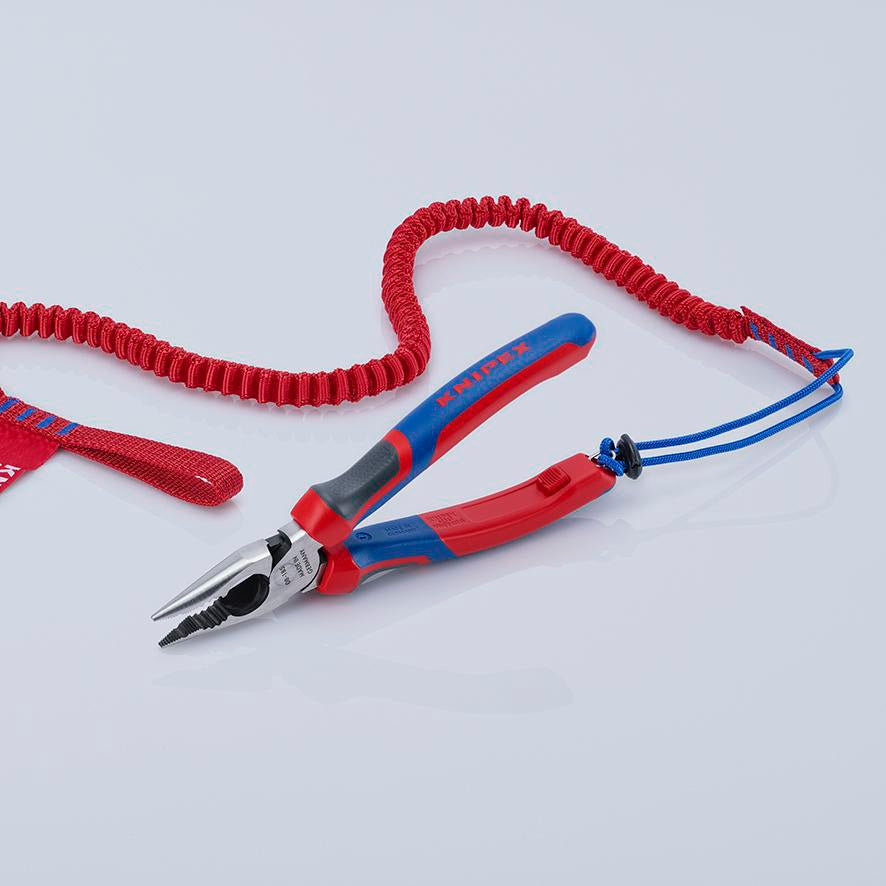 KNIPEX Spitzkombizange 145 mm Comfort-Griff – poliert, schwarz atramentiert, für Flach- und Rundmaterial