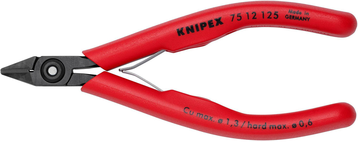 KNIPEX Elektronik-Seitenschneider 125 mm – Form 2, kleine Facette, induktiv gehärtet
