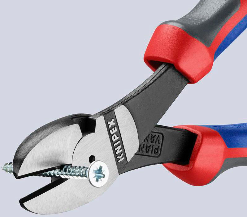 KNIPEX Kraftseitenschneider 140 mm, poliert, Form 0, Mehrkomponenten-Hüllen – 20 % Kraftersparnis