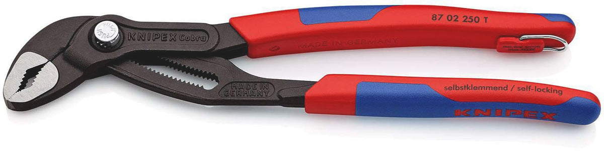 KNIPEX Cobra® Wasserpumpenzange 180 mm – Selbstklemmend, 18 Einstellpositionen, Comfort-Griff