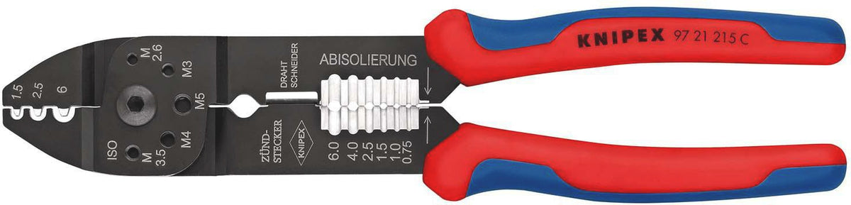KNIPEX Crimpzange 240 mm für isolierte und unisolierte Kabelschuhe