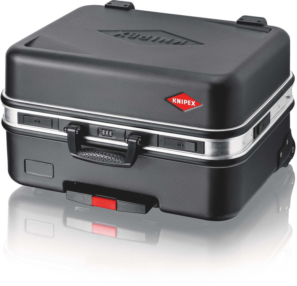 KNIPEX Schalenkoffer BIG Twin Move – Rollbarer Leerkoffer mit Teleskopgriff, Alurahmen & Codeschloss
