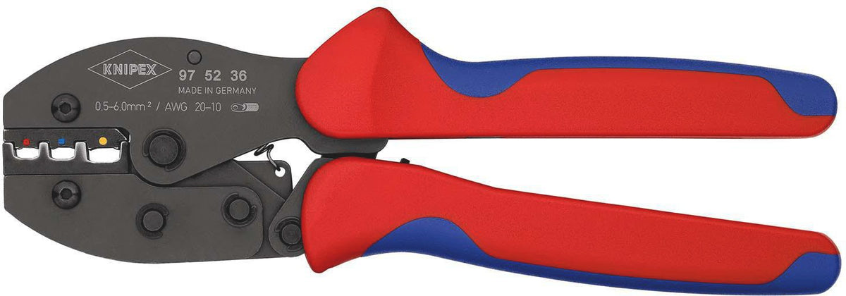 KNIPEX Crimpzange PreciForce® 220 mm für 0,5–6 mm² – Einhandbedienung, Präzisionsprofile