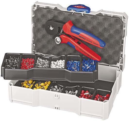 KNIPEX Aderendhülsensortiment 1252-tlg. 0,50-10,00 mm² mit Automatik-Abisolierzange im Systainer