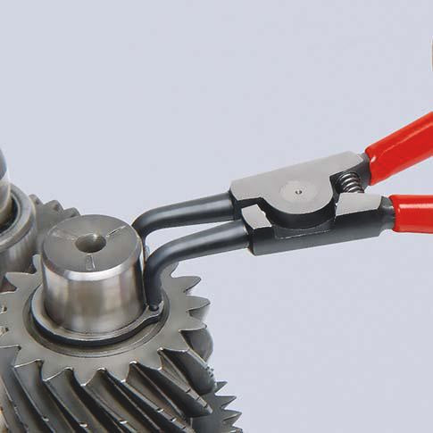 KNIPEX Außensicherungsringzange A 01 für Wellen 3-10 mm, 90° gewinkelt, 125 mm