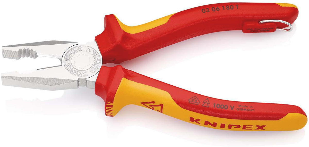 KNIPEX Kombizange VDE 160 mm mit Mehrkomponenten-Hüllen, verchromt, isoliert bis 1000 V