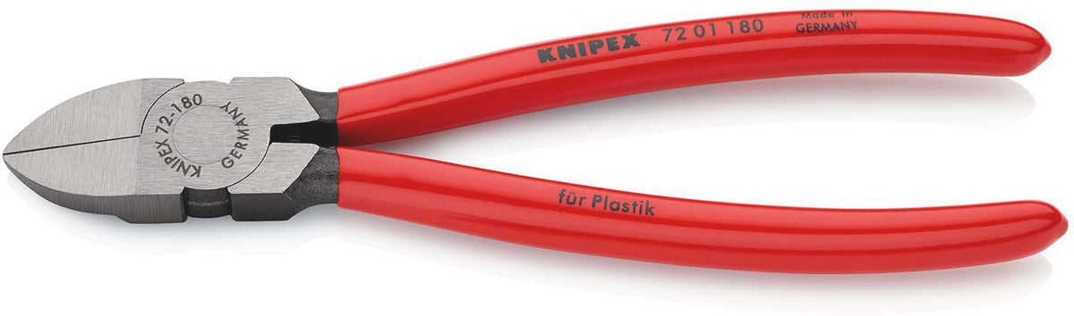 KNIPEX Seitenschneider für Kunststoffe 180 mm mit Kunststoffüberzug und Öffnungsfeder