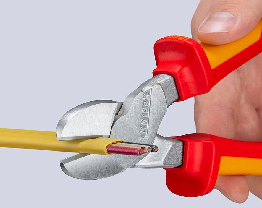 KNIPEX Kraftseitenschneider VDE 250 mm – 20 % Kraftersparnis, isoliert bis 1000 V