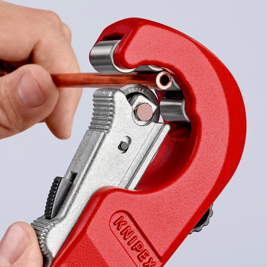 KNIPEX Rohrabschneider TubiX® 6-35 mm – QuickLock-Einhandschnellfixierung für Kupfer, Messing, Edelstahl