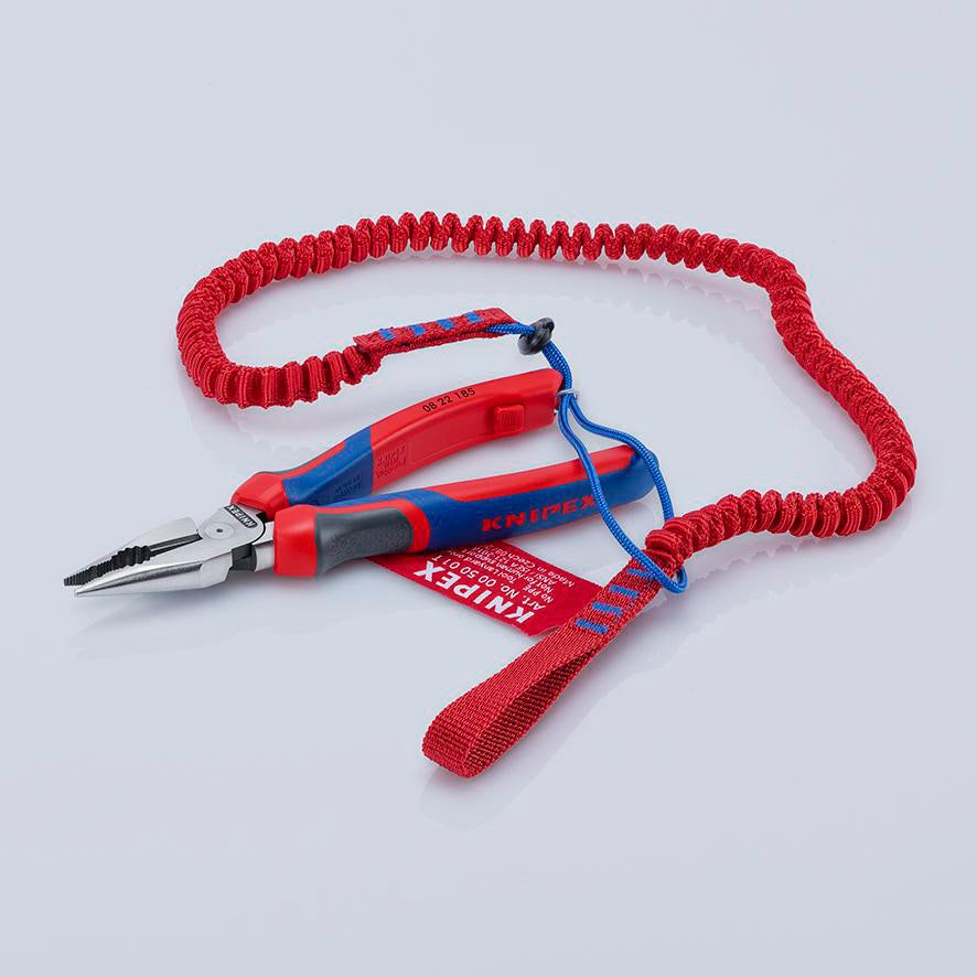 KNIPEX Spitzkombizange 145 mm Comfort-Griff – poliert, schwarz atramentiert, für Flach- und Rundmaterial
