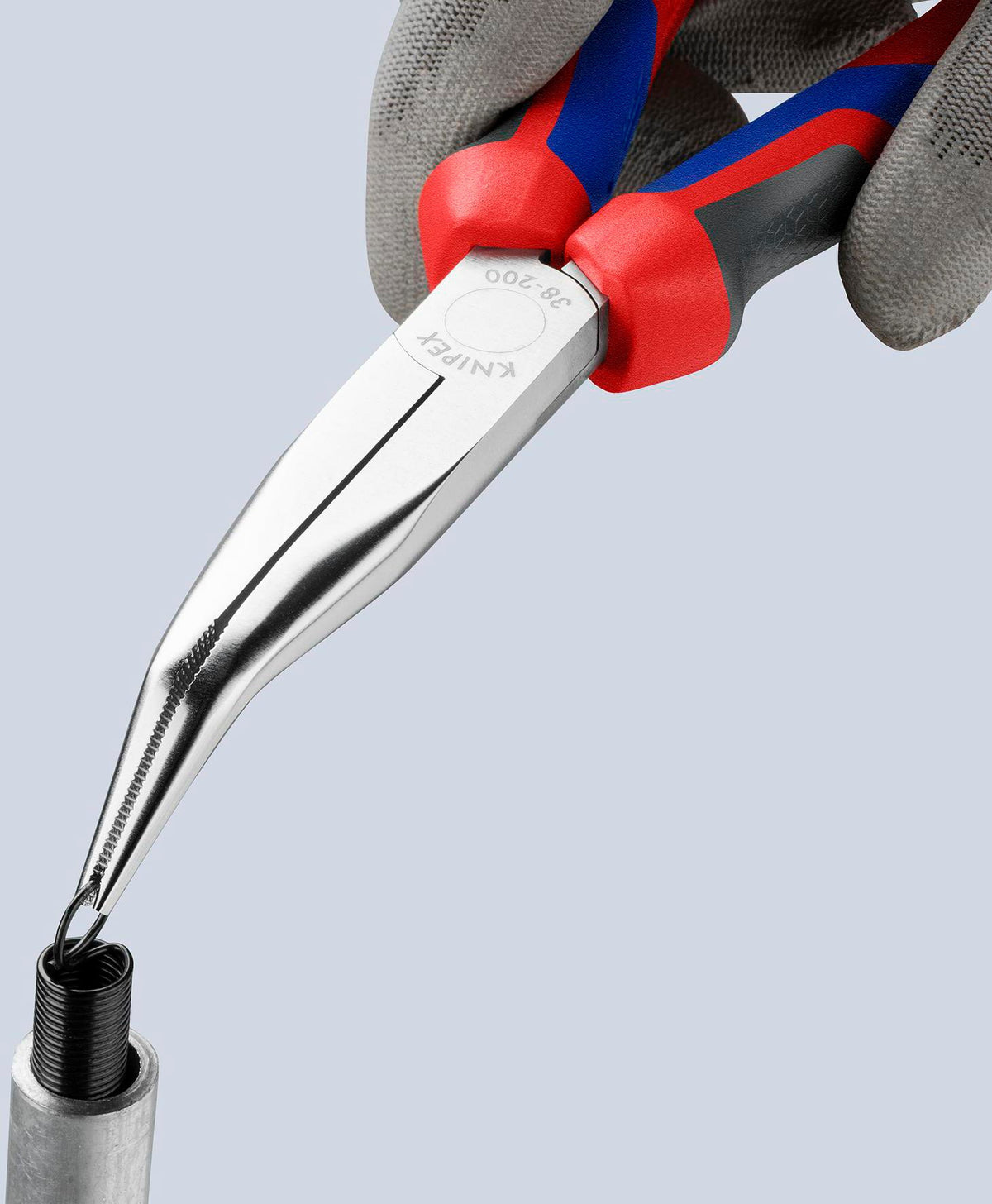 KNIPEX Mechanikerzange L.200mm Form 2 40° gewinkelt Comfort-Griff verchromt