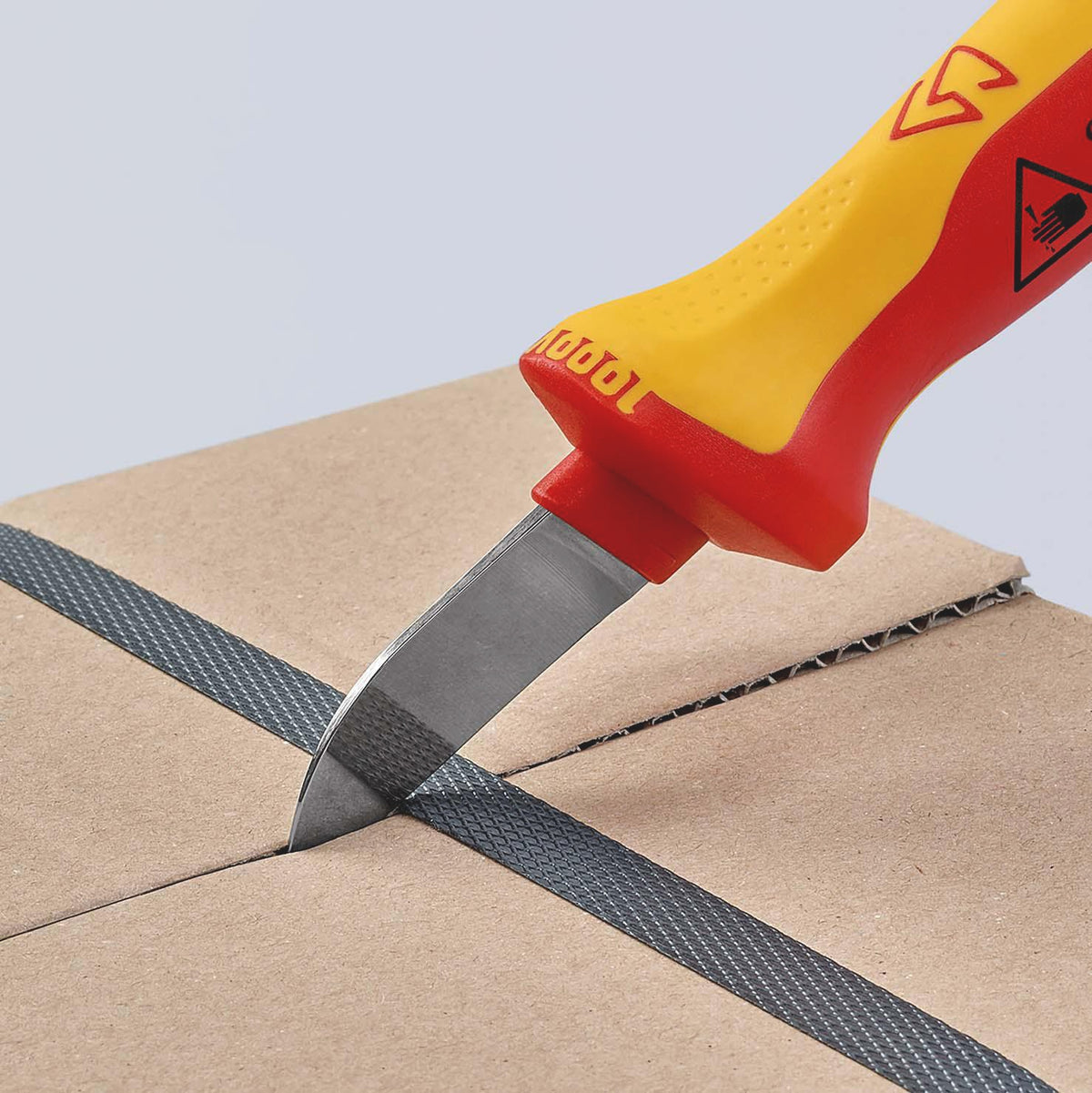 KNIPEX Kabelmesser 190 mm VDE-isoliert bis 1000 V mit Mehrkomponentengriff