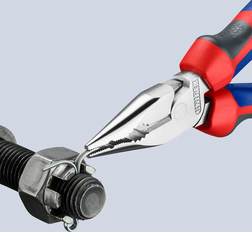 KNIPEX Spitzkombizange 145 mm Comfort-Griff – poliert, schwarz atramentiert, für Flach- und Rundmaterial