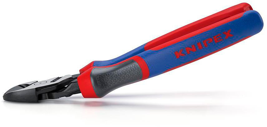 KNIPEX Kraftseitenschneider 200 mm Form 2 mit 20 % Kraftersparnis und Kunststoffüberzug