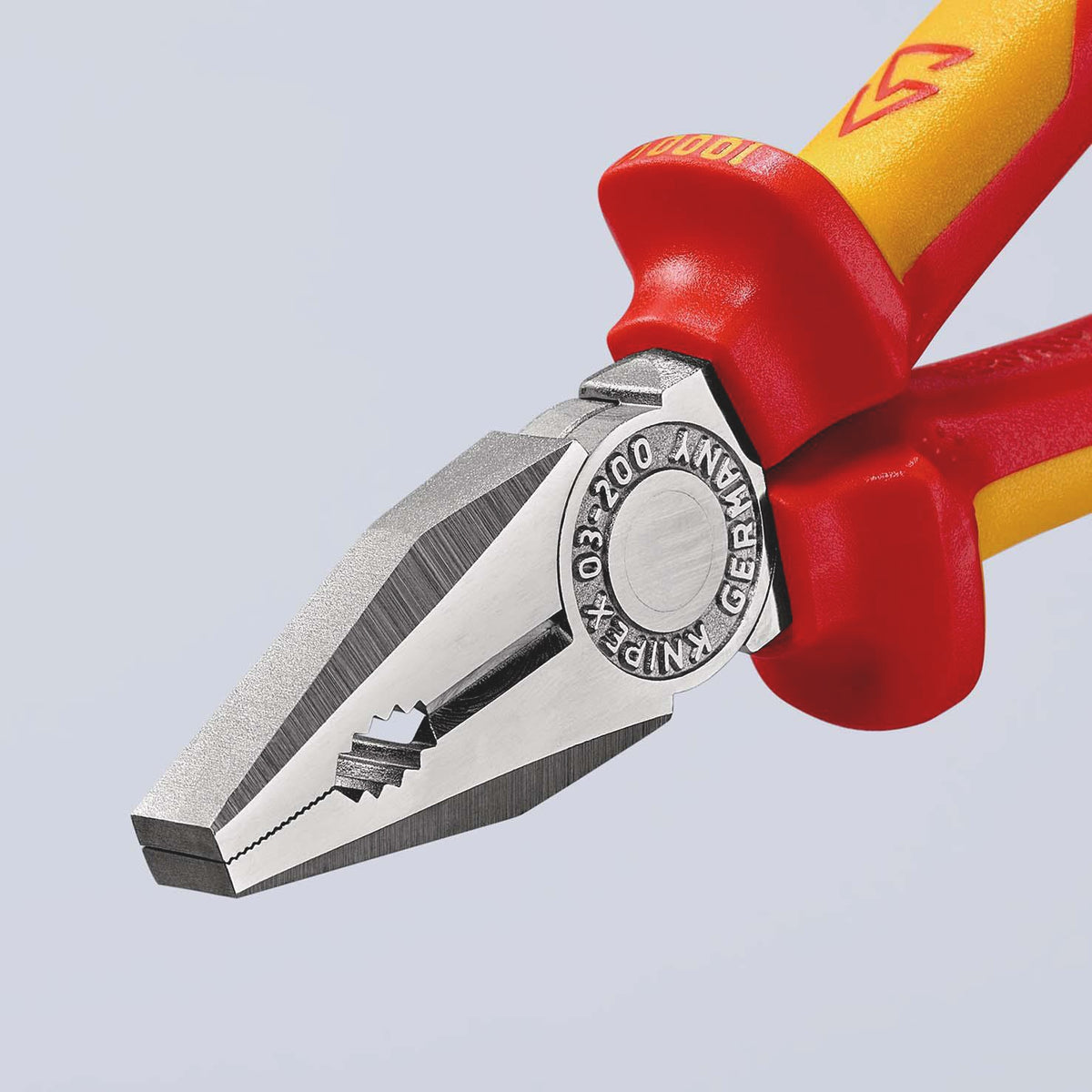 KNIPEX Kombizange VDE 160 mm mit Mehrkomponenten-Hüllen, verchromt, isoliert bis 1000 V