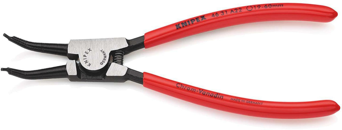 KNIPEX Sicherungsringzange A 02 für Wellen Ø 3-10 mm – 45° gewinkelte Spitzen, DIN 5254 B
