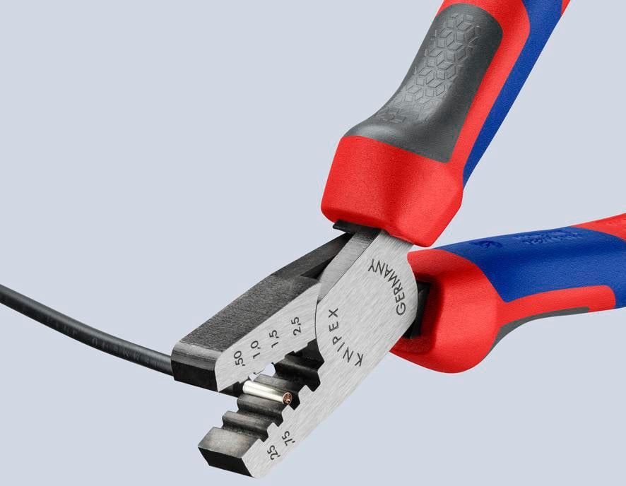 KNIPEX Aderendhülsenzange 145 mm für 0,25–2,5 mm² – Vanadin-Elektrostahl, poliert