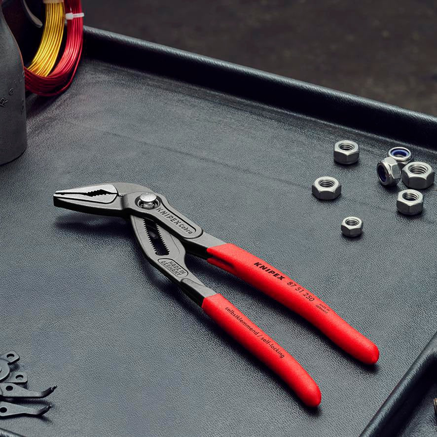 KNIPEX Cobra ES L Wasserpumpenzange 250 mm – Selbstklemmend, 25 Einstellpositionen