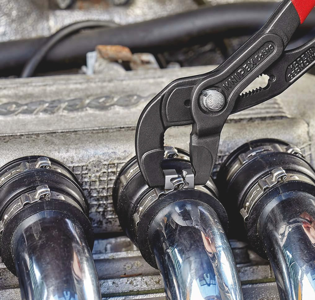 KNIPEX Schlauchschellenzange 250 mm – Für Click-Schellen und beengte Verhältnisse